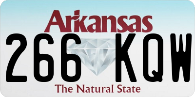 AR license plate 266KQW