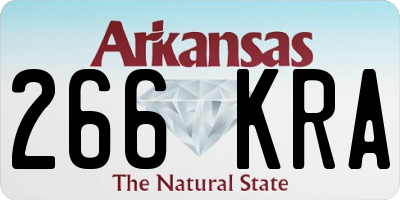 AR license plate 266KRA