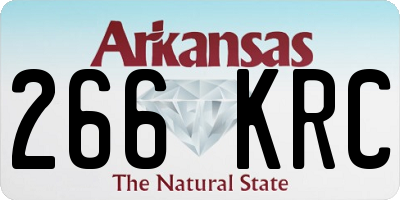 AR license plate 266KRC