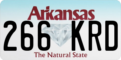 AR license plate 266KRD