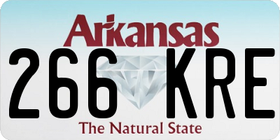 AR license plate 266KRE