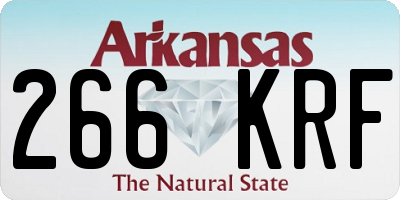 AR license plate 266KRF