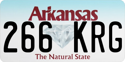 AR license plate 266KRG