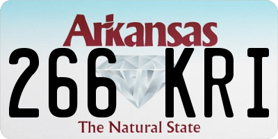 AR license plate 266KRI