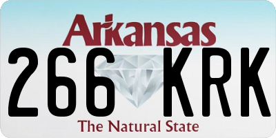 AR license plate 266KRK