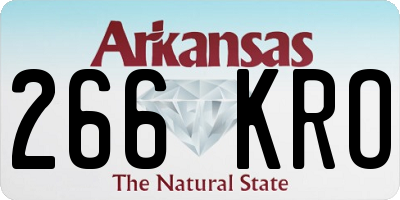 AR license plate 266KRO