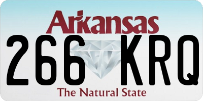 AR license plate 266KRQ