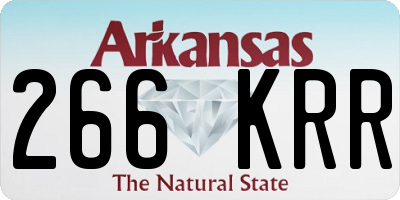 AR license plate 266KRR
