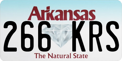 AR license plate 266KRS