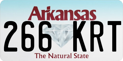AR license plate 266KRT