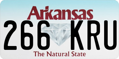 AR license plate 266KRU