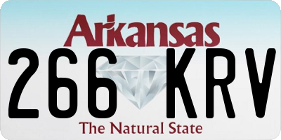 AR license plate 266KRV
