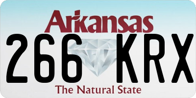 AR license plate 266KRX