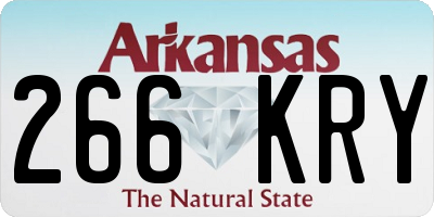 AR license plate 266KRY