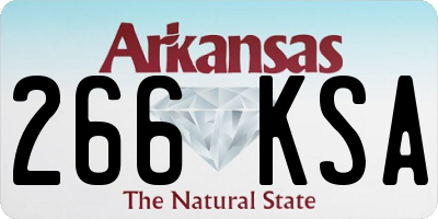 AR license plate 266KSA