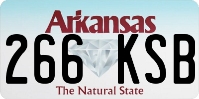 AR license plate 266KSB