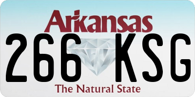 AR license plate 266KSG