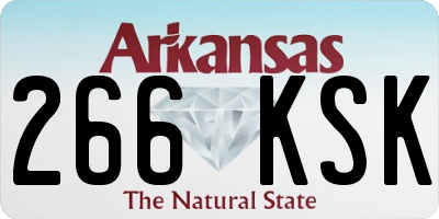 AR license plate 266KSK