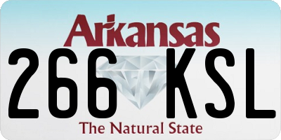 AR license plate 266KSL