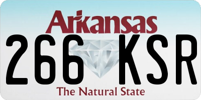 AR license plate 266KSR