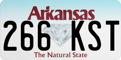 AR license plate 266KST