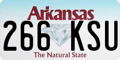 AR license plate 266KSU