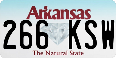 AR license plate 266KSW
