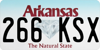 AR license plate 266KSX
