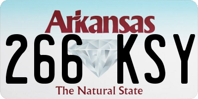 AR license plate 266KSY