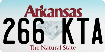AR license plate 266KTA