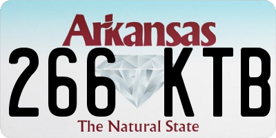 AR license plate 266KTB