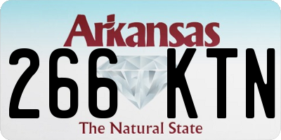 AR license plate 266KTN