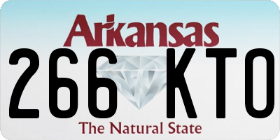 AR license plate 266KTO