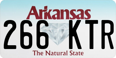 AR license plate 266KTR