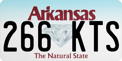 AR license plate 266KTS