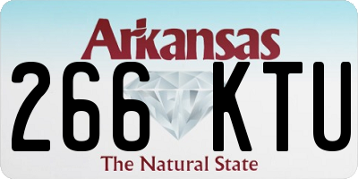 AR license plate 266KTU
