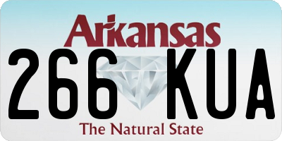 AR license plate 266KUA