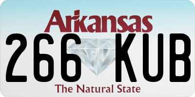 AR license plate 266KUB