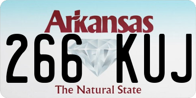 AR license plate 266KUJ