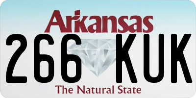 AR license plate 266KUK