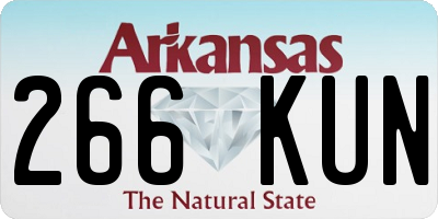 AR license plate 266KUN