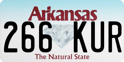 AR license plate 266KUR