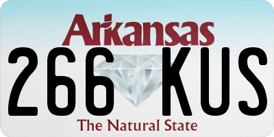 AR license plate 266KUS