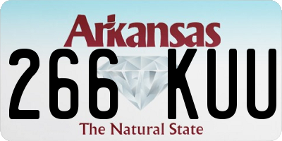 AR license plate 266KUU