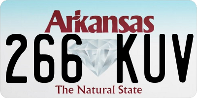 AR license plate 266KUV