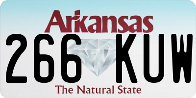 AR license plate 266KUW