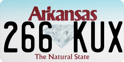 AR license plate 266KUX