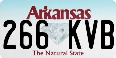AR license plate 266KVB