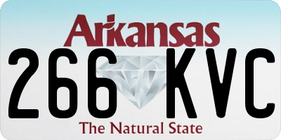 AR license plate 266KVC