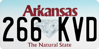 AR license plate 266KVD
